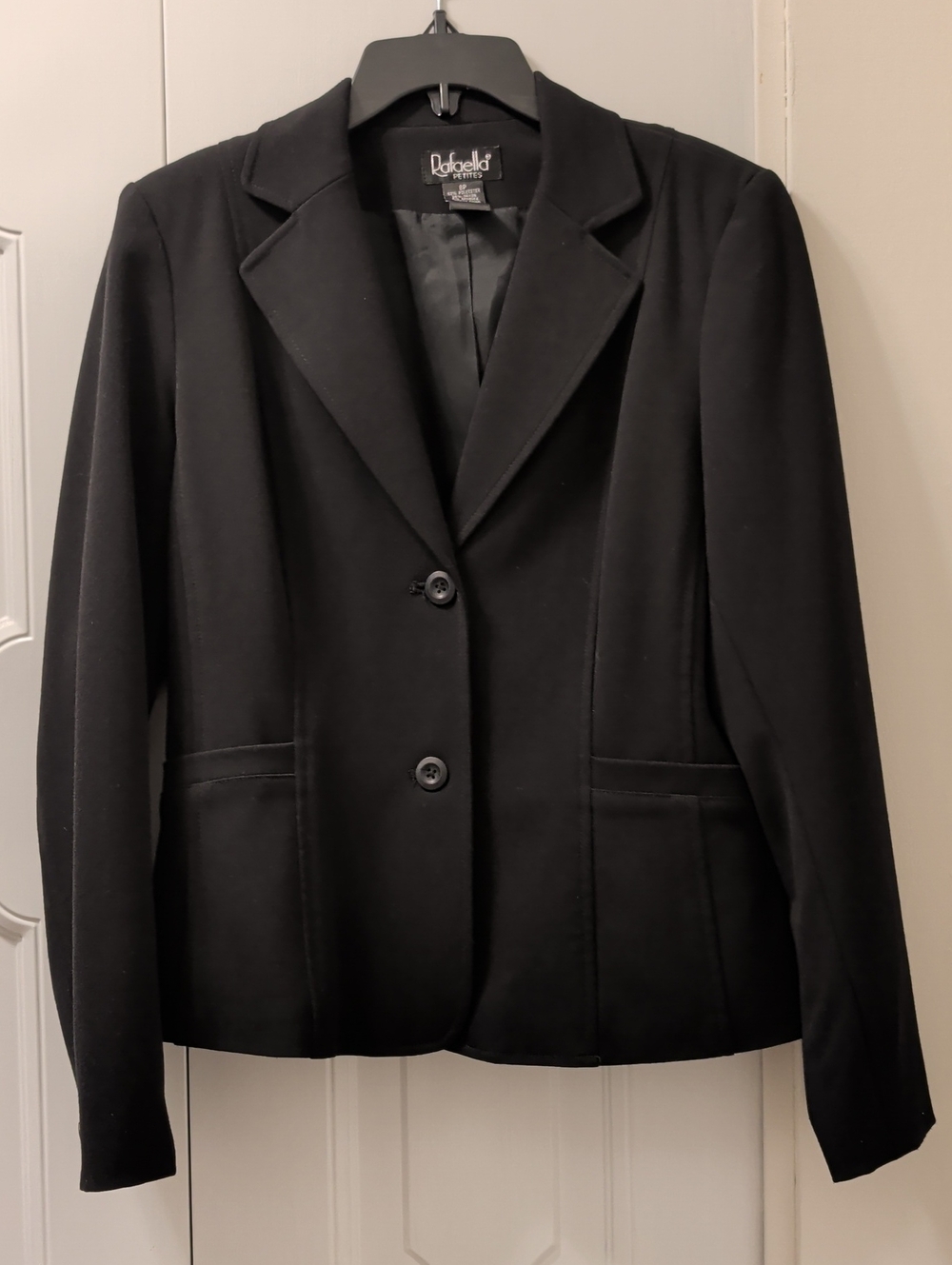 Rafaella Black Tailored Women's Blazer Jacket Size 8P